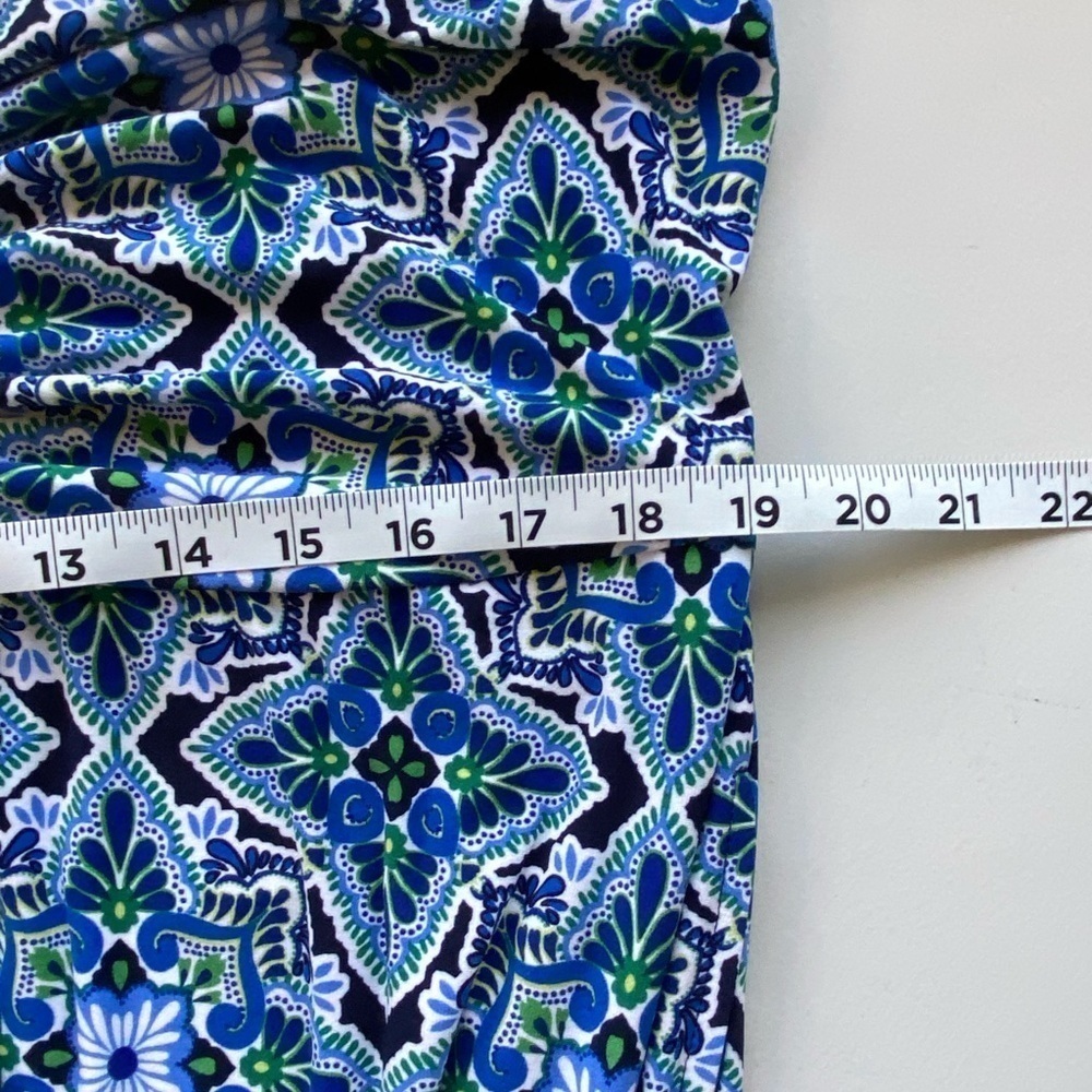 Tommy Bahama Nassau Print Tassel Jumpsuit Rouched Wide Leg Sz XL Stretch Resort - Picture 12 of 15